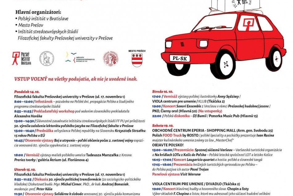 Program podujatia Cześć, Prešov!, ktorý budeme hostiť už štvrtýkrát