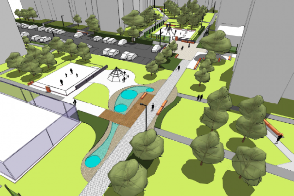 VIZUALIZÁCIE: Vnútrobloky na Sídlisku pod Sokolejom sa dočkajú revitalizácie