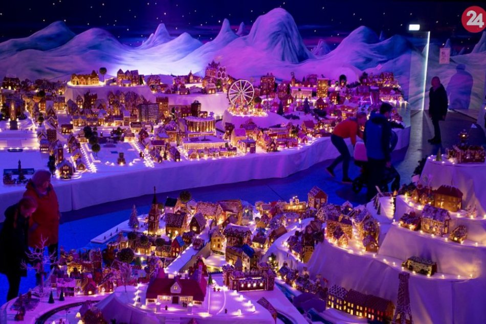 Perníkové mestečko v nórskom Bergene