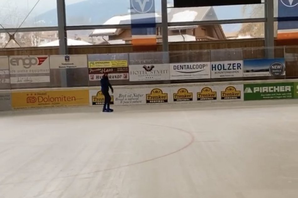 Vlhovej pád na ľade