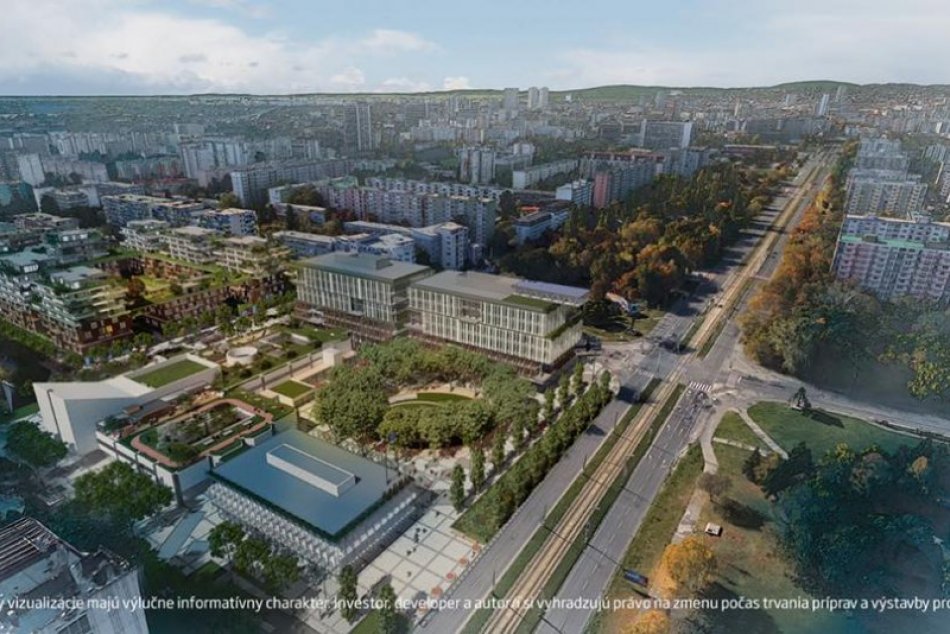 Vizualizácie návrhu územia na mieste "Hirošimy", Ružinov