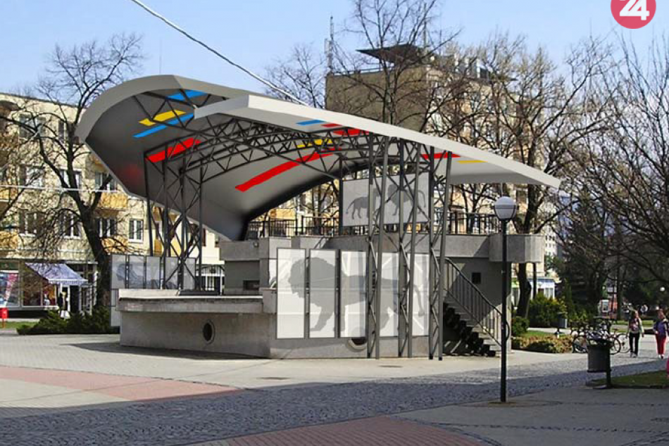 VIZUALIZÁCIA: Humenská samospráva chce prestrešiť pódium pri fontáne