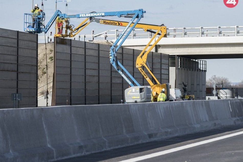 Práce na obchvate D4R7 (február 2020)