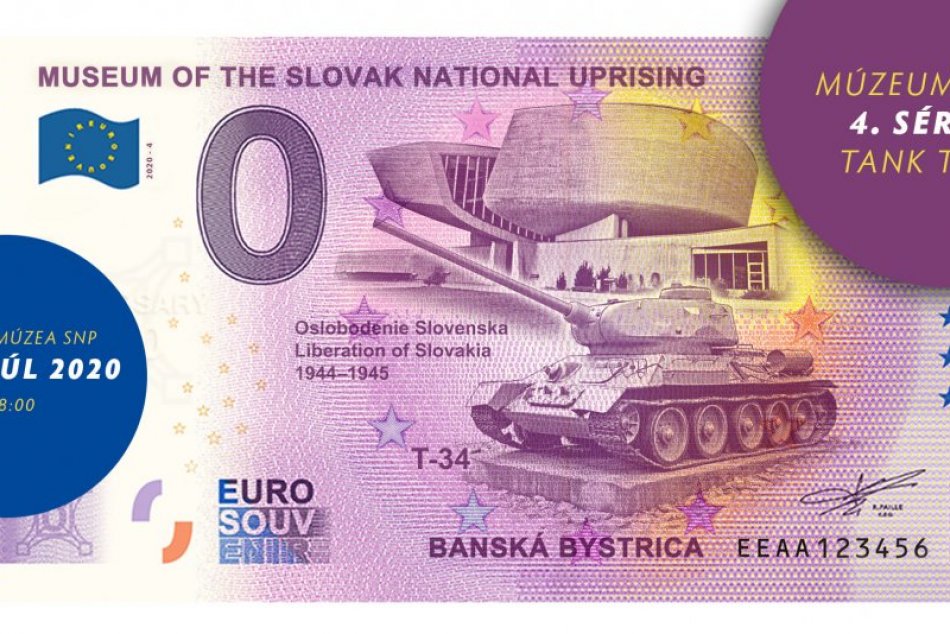 Tank T-34 je motívom v poradí už štvrtej série suvenírových bankoviek Múzea SNP