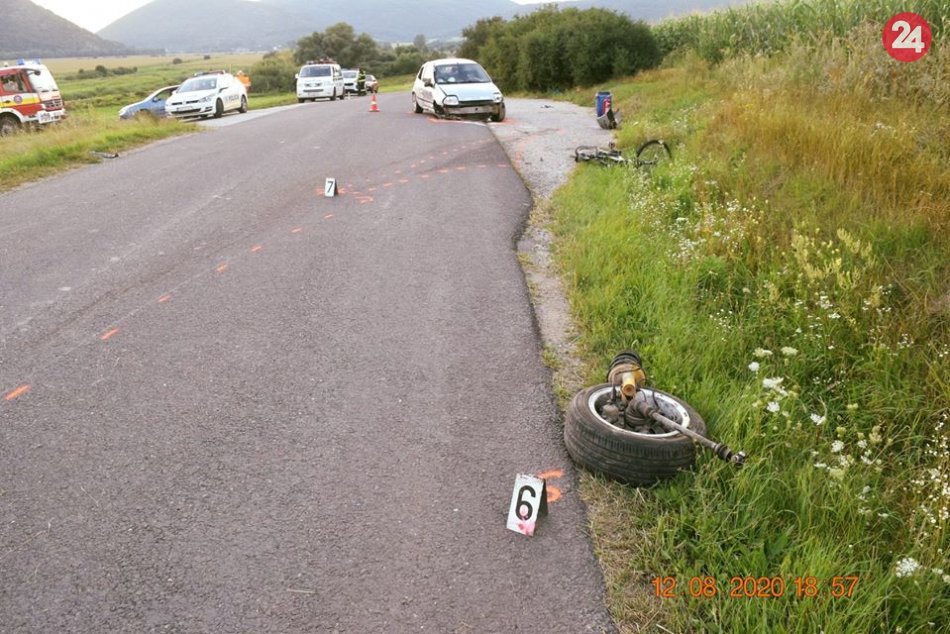 V OBRAZOCH: Pri nehode auta bol zranený cyklista
