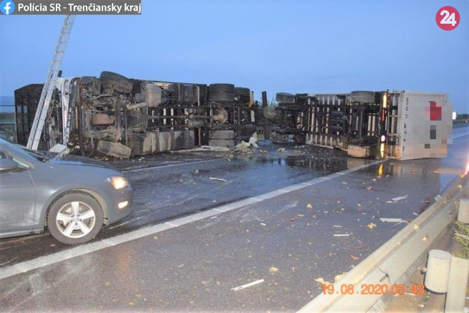 OBRAZOM: Keď kamionista zaspí na diaľnici, môže to dopadnúť aj takto