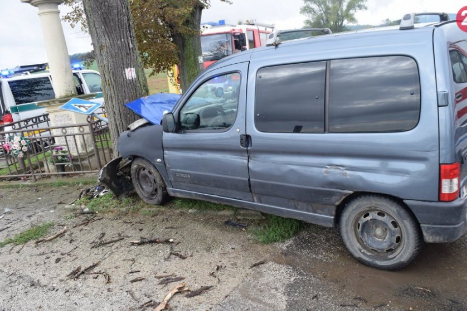 FOTO: Nemá vodičák, ale s 2,71 promile skončil v strome a 3 sa ľahko zranili
