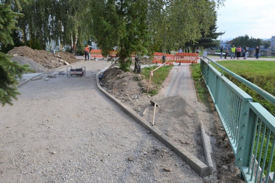 Výstavba cyklochodníka v Humennom