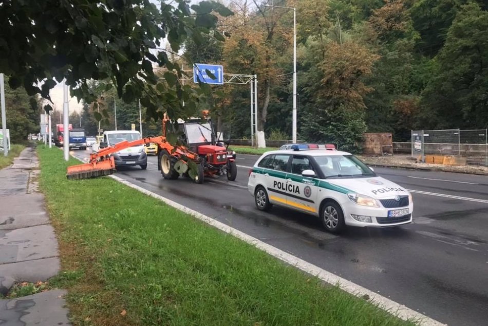 Zápcha na ceste I/66 v Banskej Bystrici