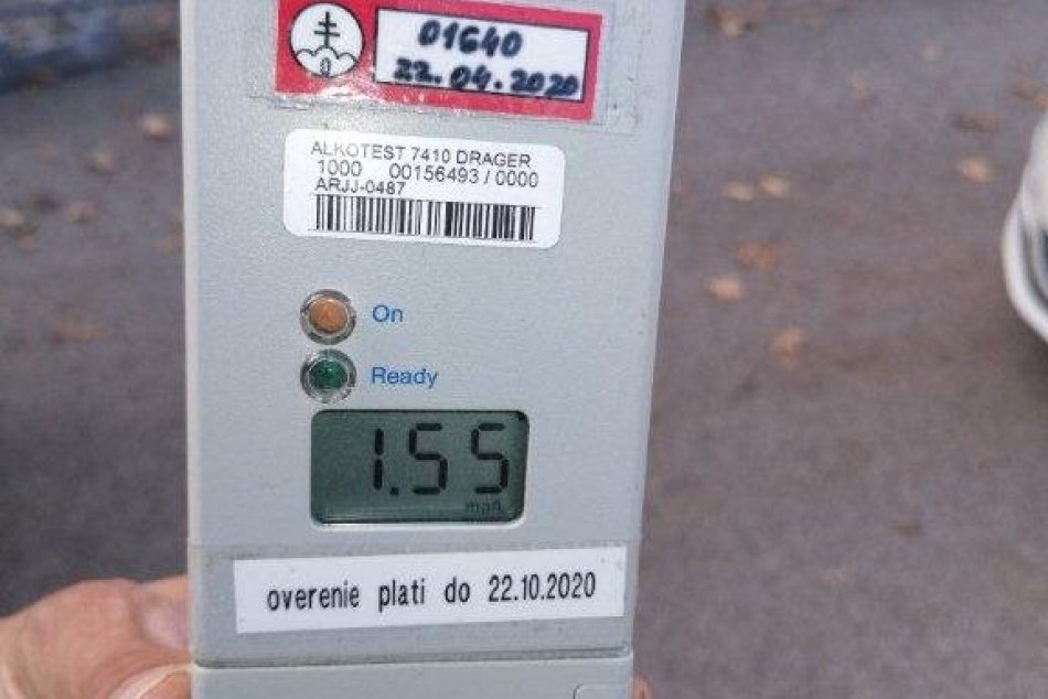 FOTO: Muž jazdil v Nitrianskom Rudne s viac ako troma promile