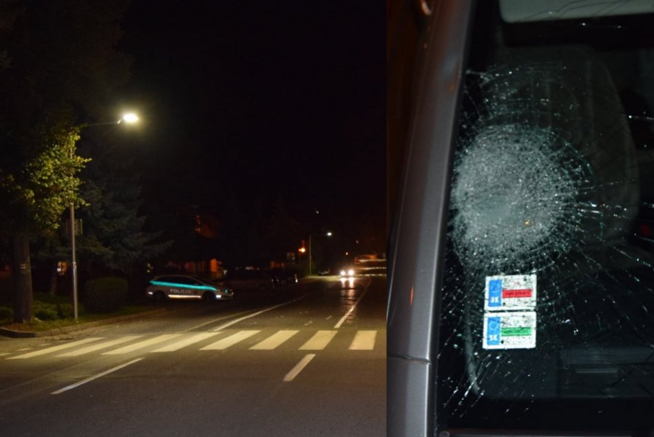 Zrážka auta s chodcom