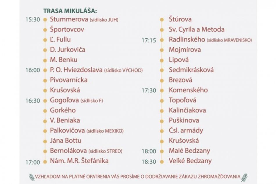 Mikuláš navštívi Topoľčany aj v roku 2020