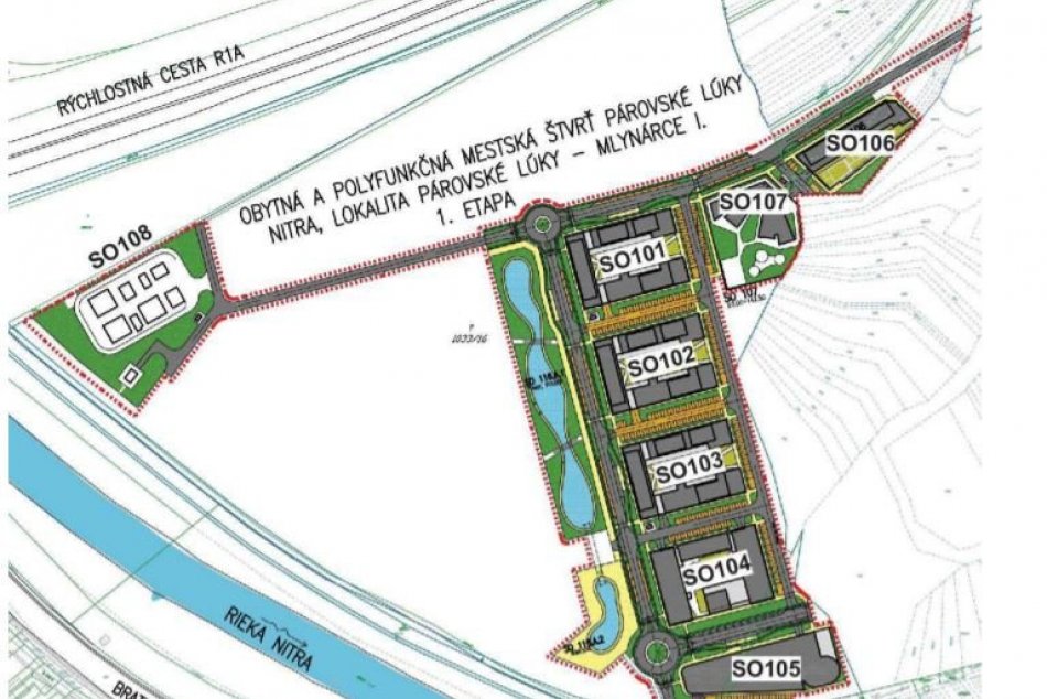 Plánovaná výstavba v lokalite Párovské lúky
