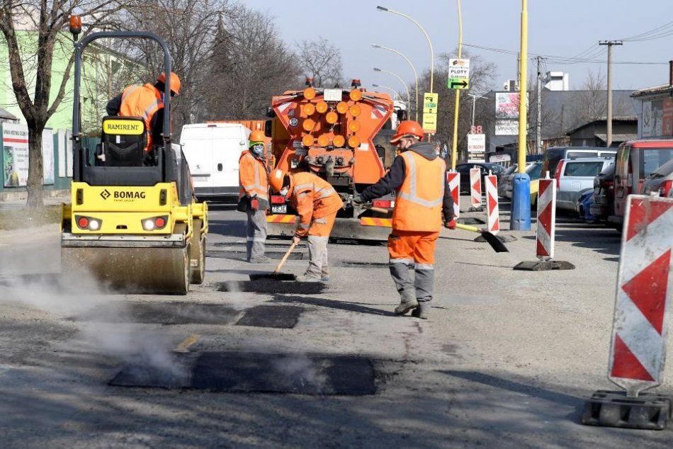 Opravy ciest v Košiciach