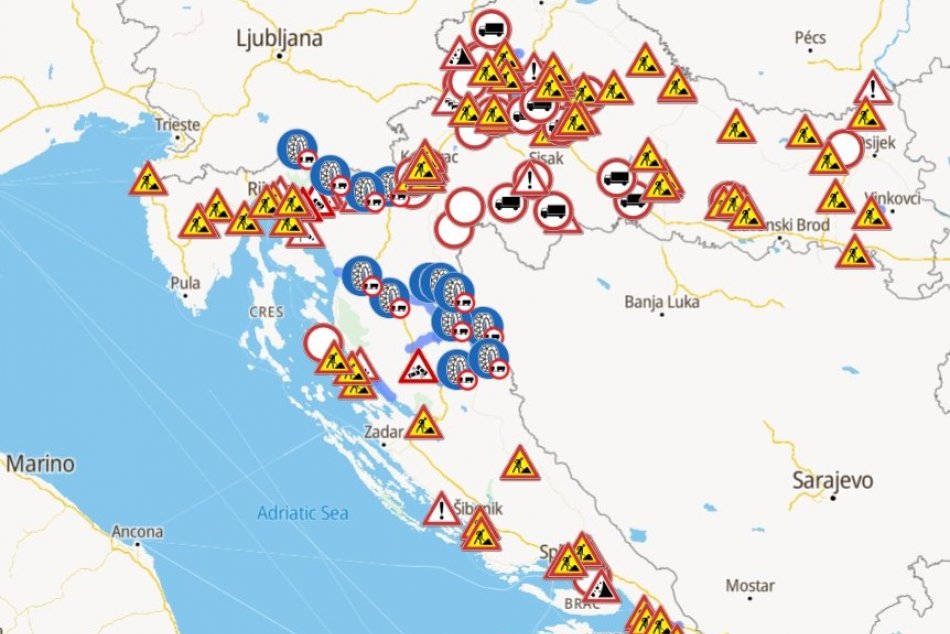 Chorvátsko zasiahla snehová kalamita