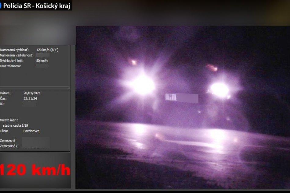 Polícia si na vodiča z okresu Michalovce posvietila v Pozdišovciach
