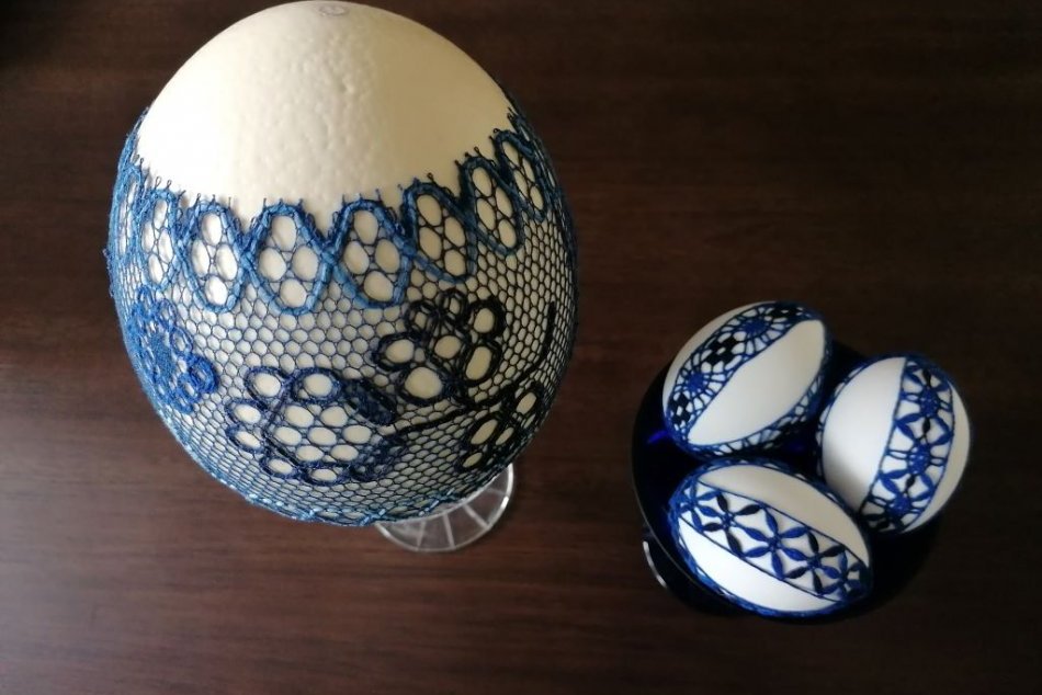 Paličková čipka na kraslice