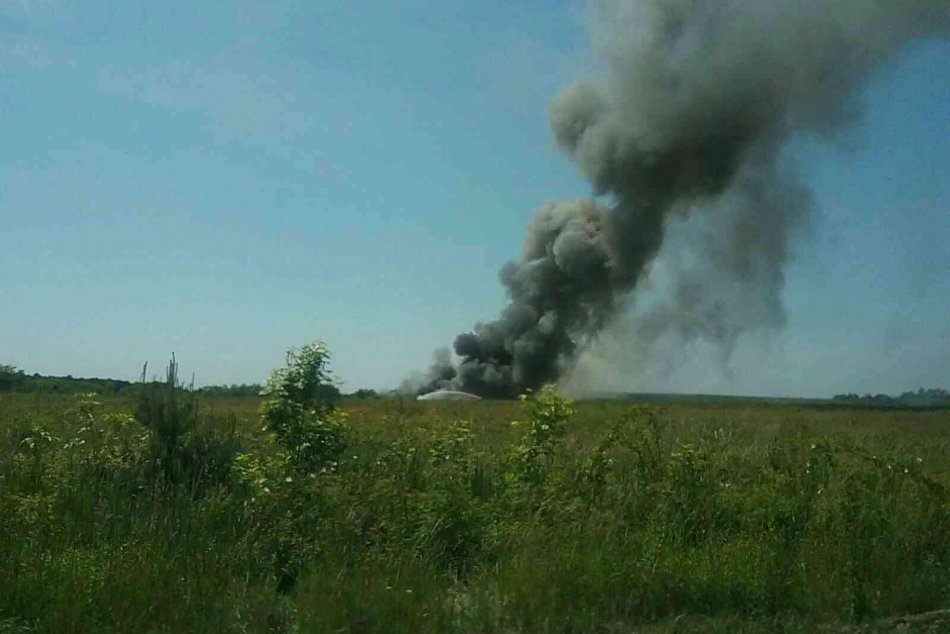 Požiar skládky v Budmericiach