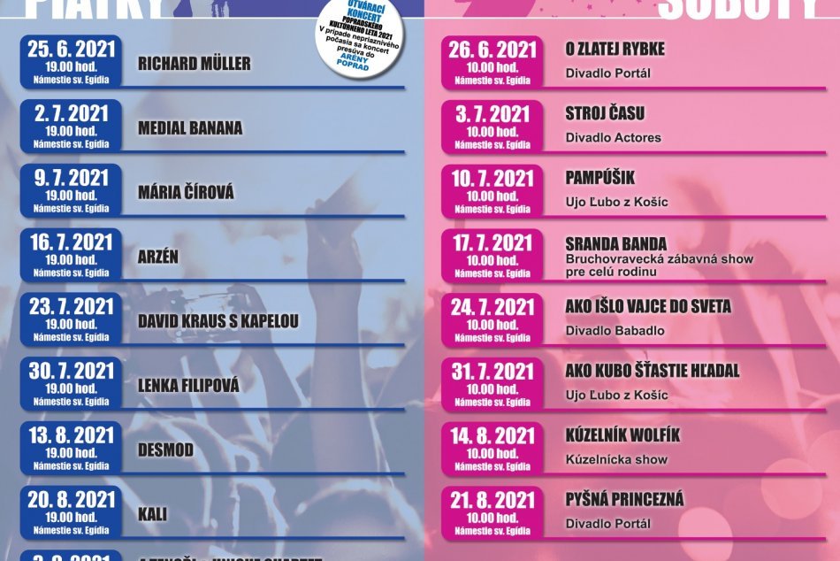 Nabitý program Popradského kultúrneho leta