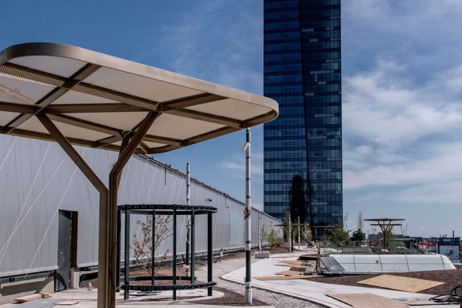 Stanica Nivy pred dokončením