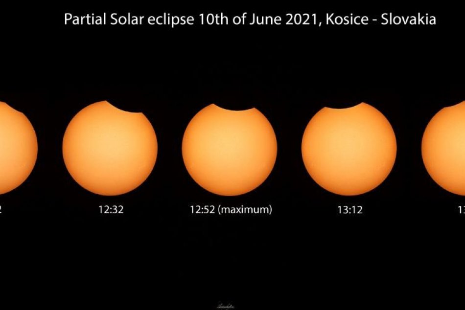 Zábery čiastočného zatmenia Slnka