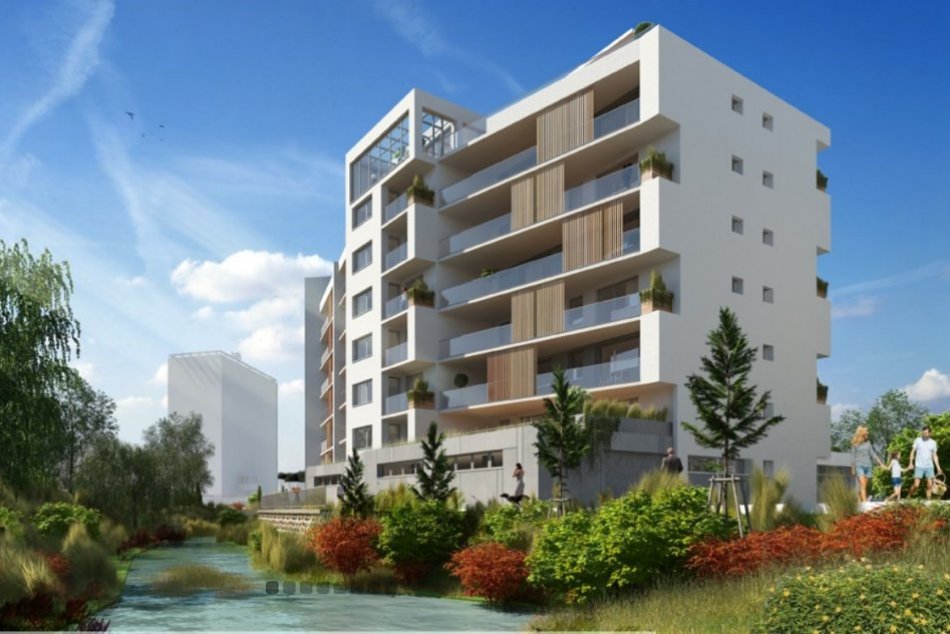 VIZUALIZÁCIA novej bytovky, ktorú plánuje súkromný investor postaviť na Lánoch