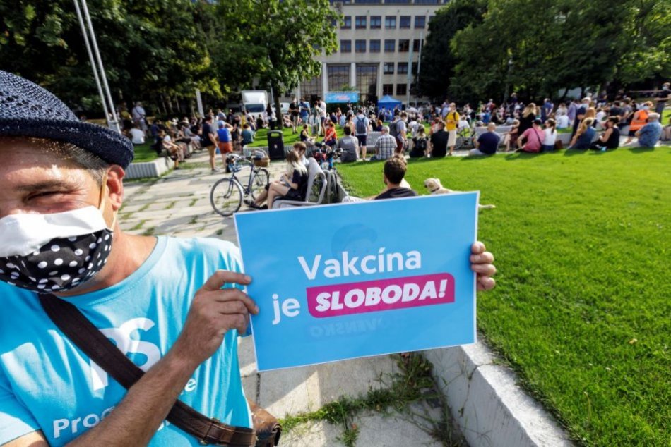 Manifestácia na podporu očkovania