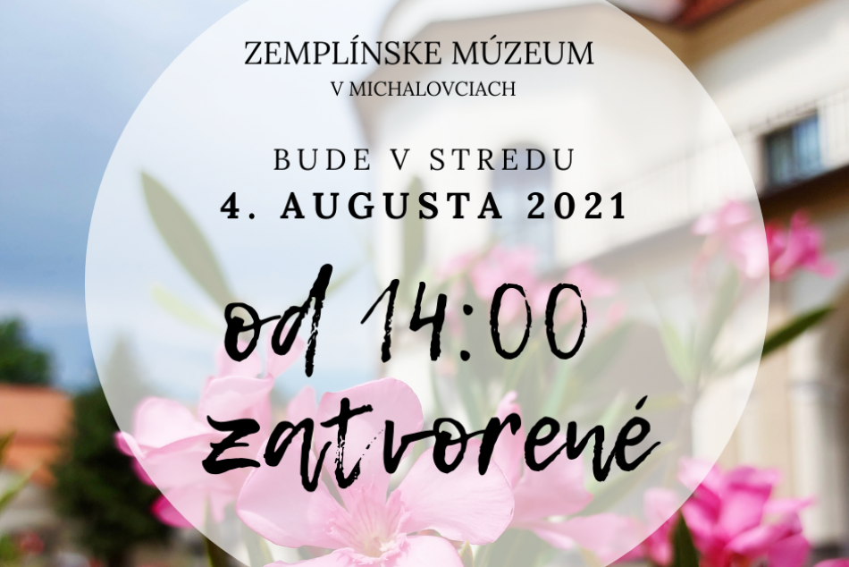 Zemplínske múzeum v Michalovciach s dôležitým oznamom