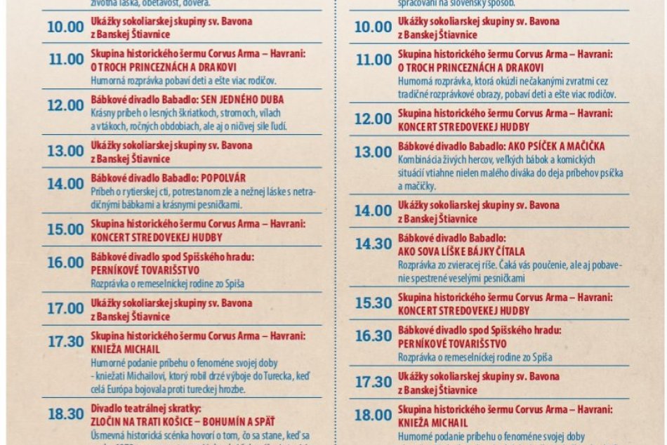 Dni mesta v Sp. Novej Vsi: Program