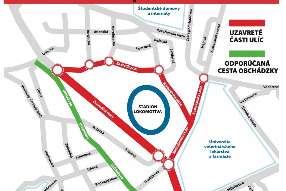 Uzavretie ulíc počas návštevy pápeža