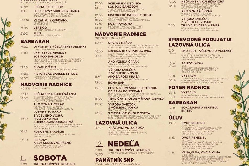 Program 363. Radvanského jarmoku