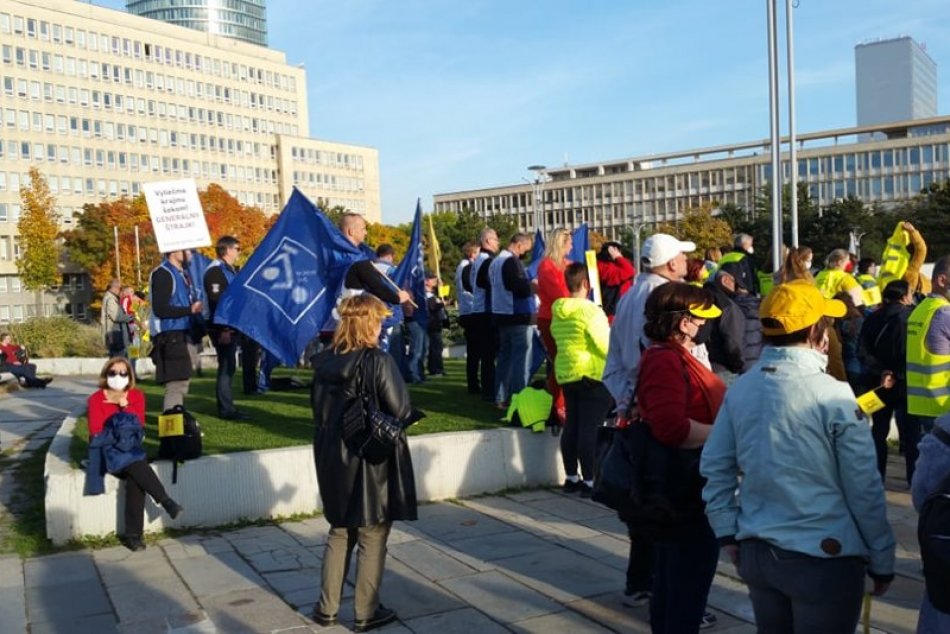 Protest odborárov v Bratislave