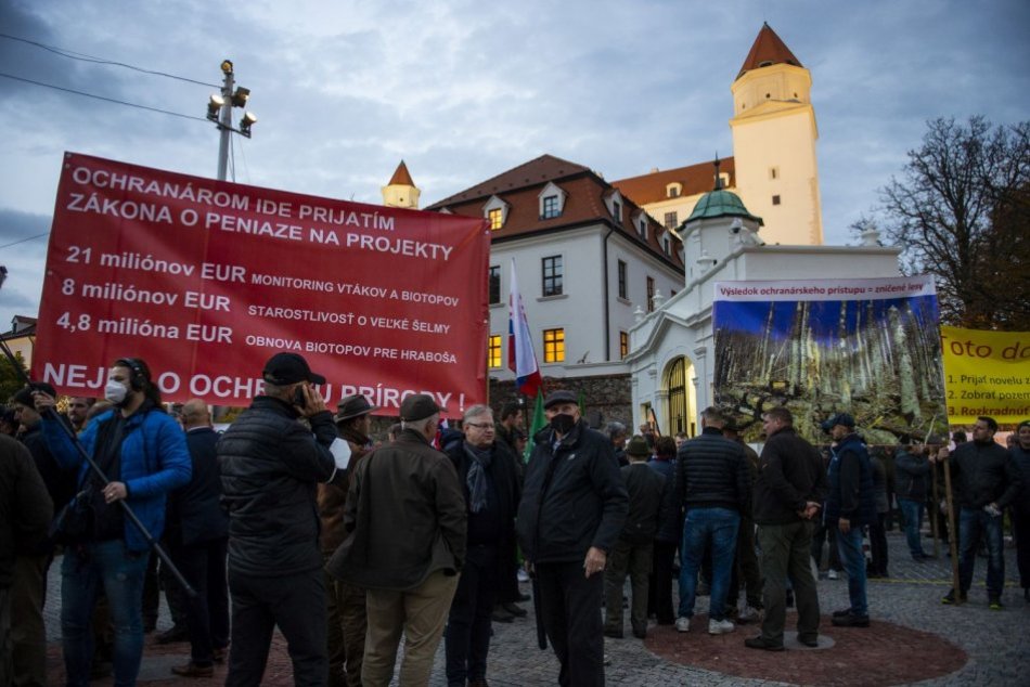Protest proti  reforme národných parkov
