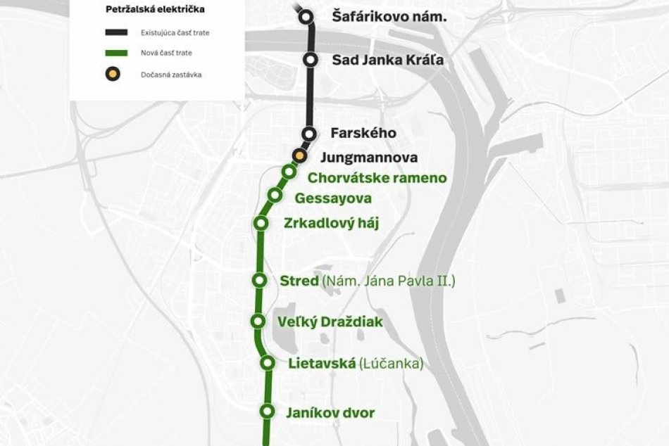 Vizualizácie električkových zastávok Petržalka