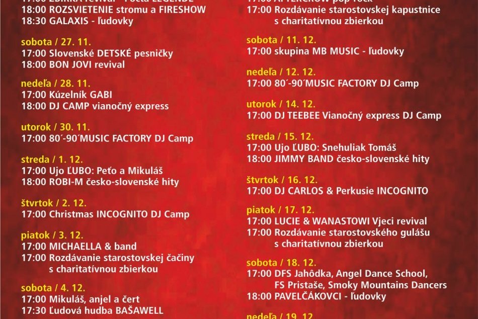 Remeselné a vianočné trhy na Terase: Kompletný program