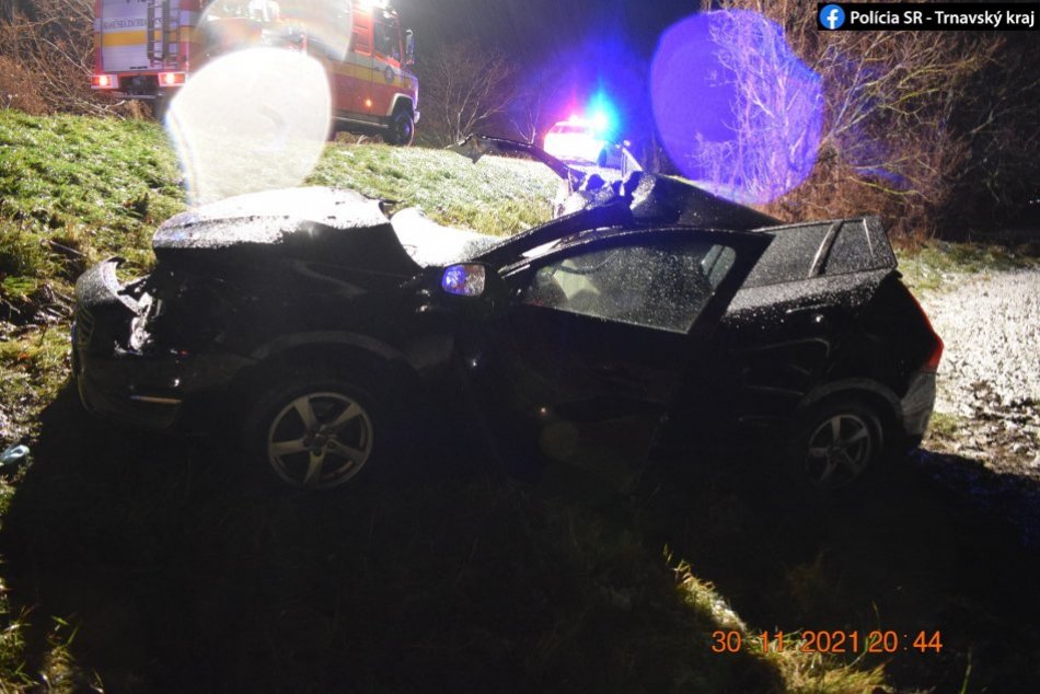 Tragická nehoda medzi obcami Kaplná smerom na Cífer