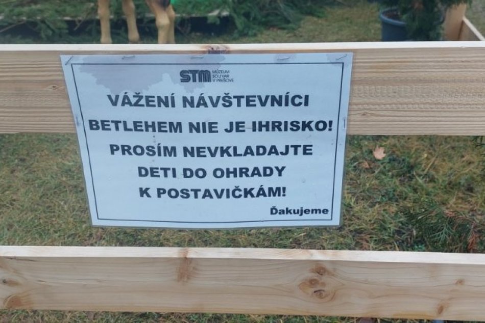 Objektívom: Netradičný oznam pri prešovskom Betleheme