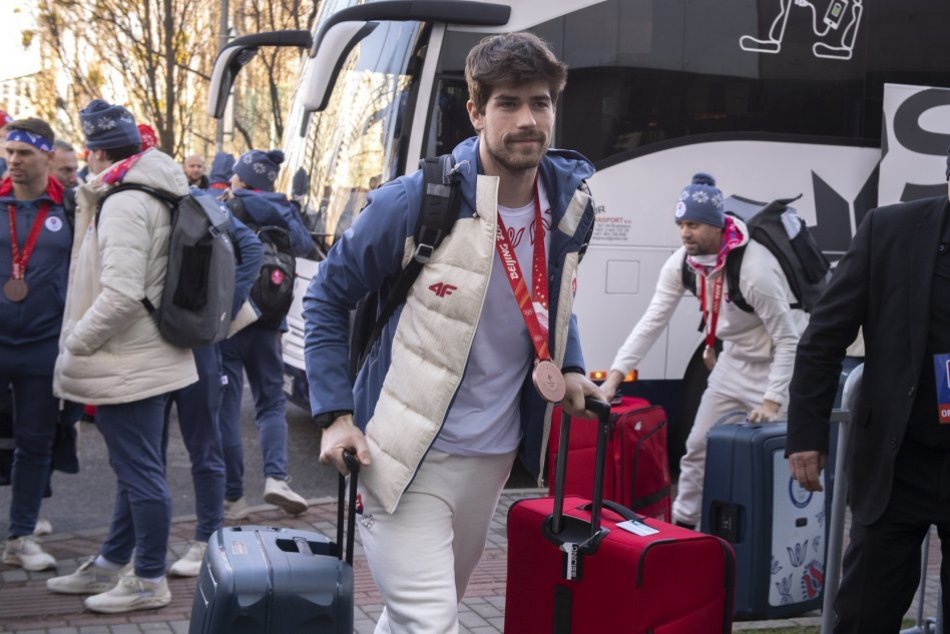 Návrat bronzových slovenských hokejových reprezentantov na Slovensko