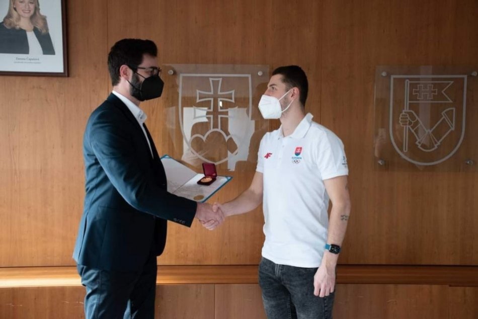 Privítanie bronzových hokejistov na Mestskom úrade v Nitre