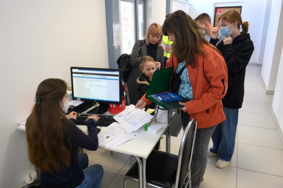 Veľkokapacitné registračné centrum v Nitre pre utečencov z Ukrajiny
