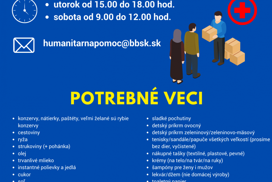 Humanitárne centrum hlási problém