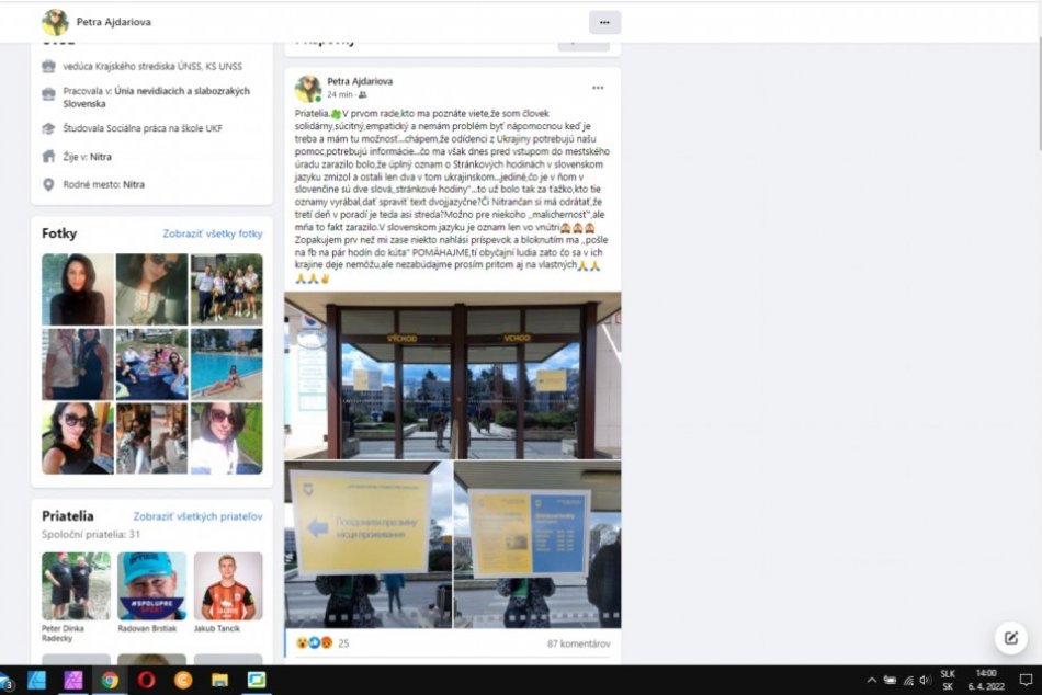 Poslankyňu zarazil oznam na dverách úradu: Bol napísaný iba v ukrajinčine