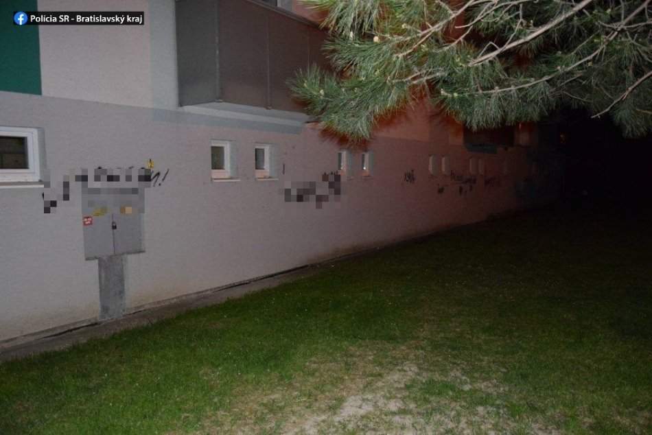 Ukrajinec a Rus majú po sprejovaní fasády problém s políciou.