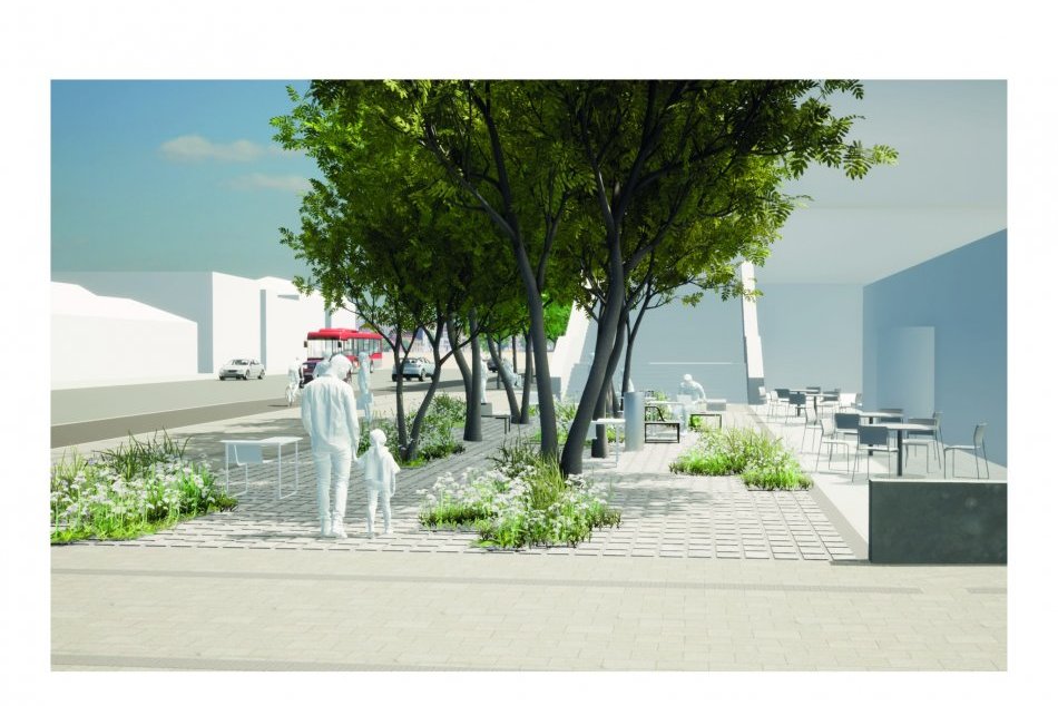 Revitalizácia priestoru pred bývalým Priorom v Nitre