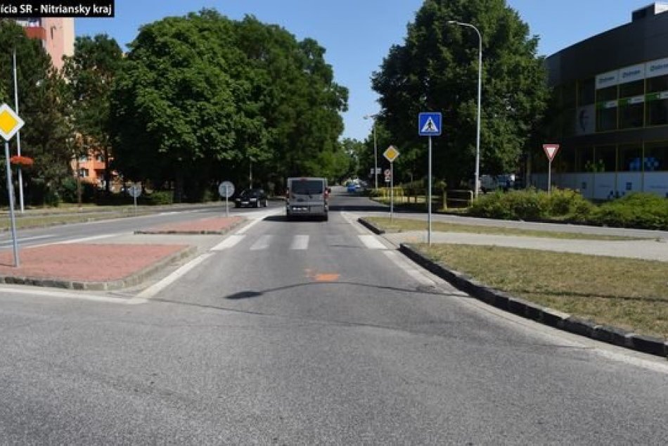Nehoda na priechode pre chodcov v Zlatých Moravciach