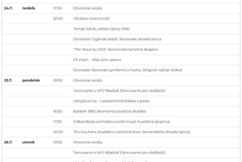 V OBRAZOCH: Kompletný program otváracieho ceremoniálu EYOF 2022 a fan zóny