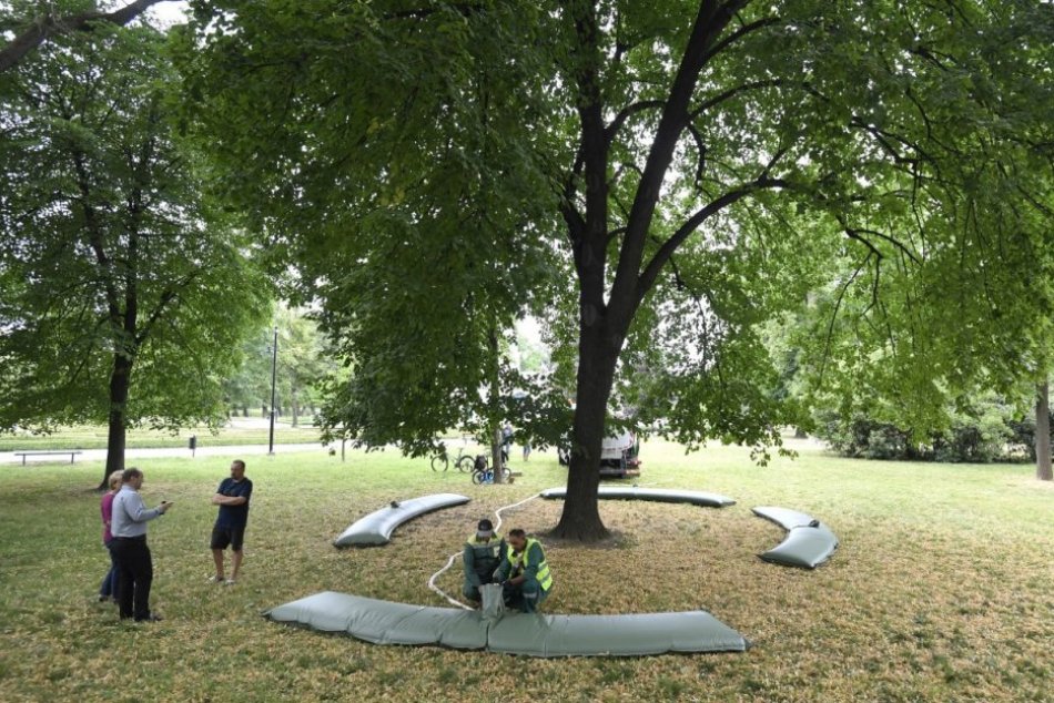 Zavlažovacie megavaky v mestskom parku v Košiciach