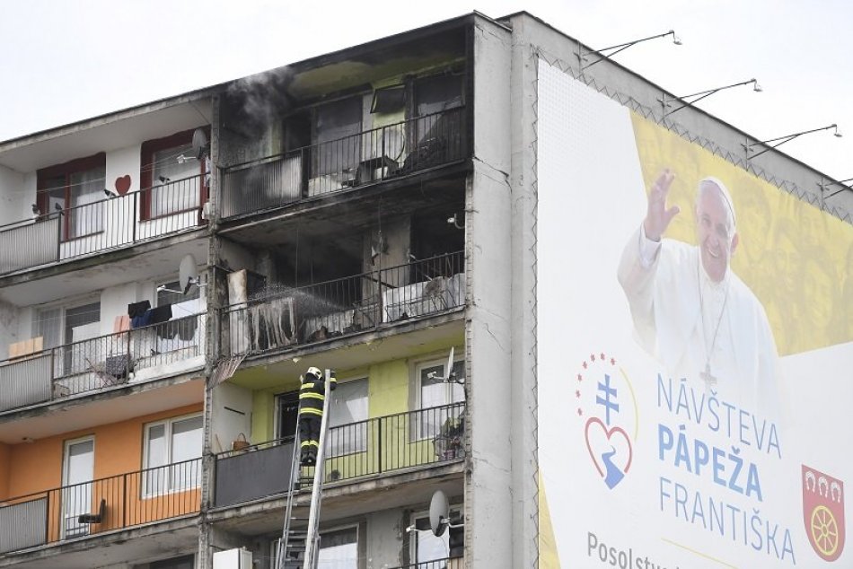 Požiar bytu na sídlisku Luník IX v Košiciach