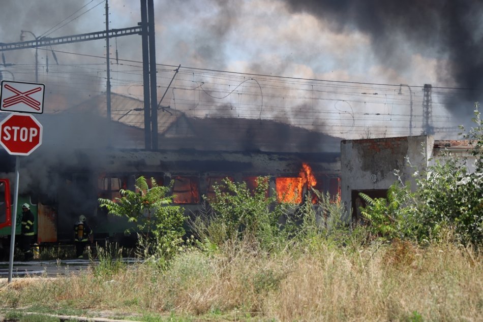 Požiar vagónov v Nových Zámkoch