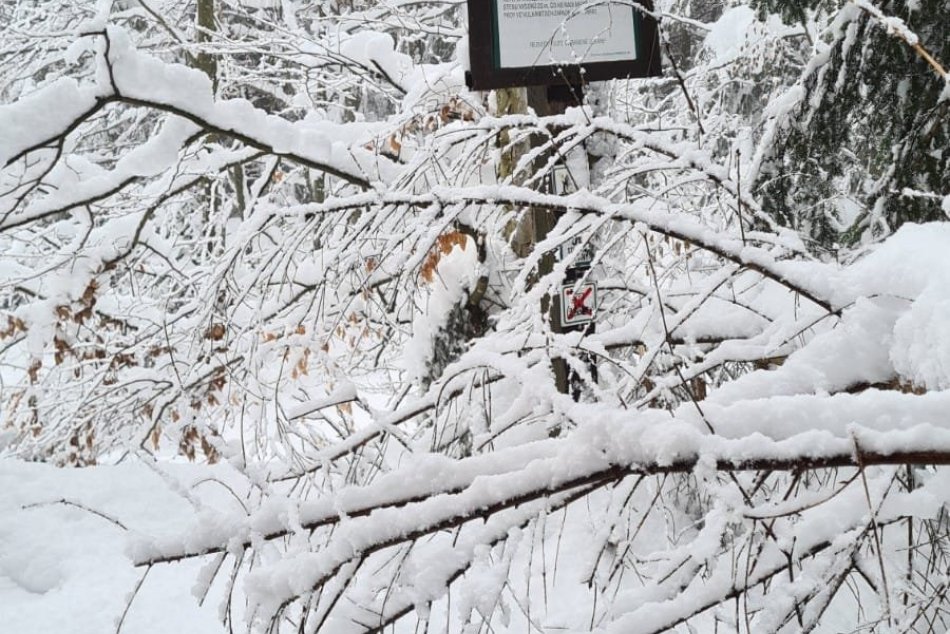 V OBRAZOCH: Sneh robí problémy v okolí Vodopádu Bystrého potoka